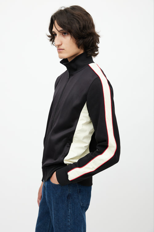 Diesel Black 
Cream Stripe Track Jacket