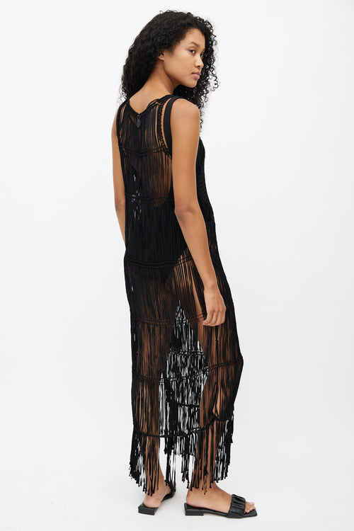 Diesel Black Crochet Overlay Dress