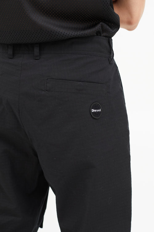 Diesel Black Ripstop Cargo Pant