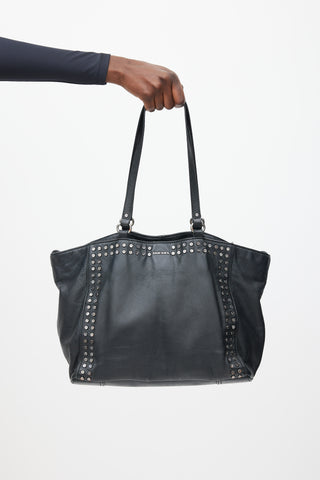 Diesel Black 
Silver Leather Stud Bag