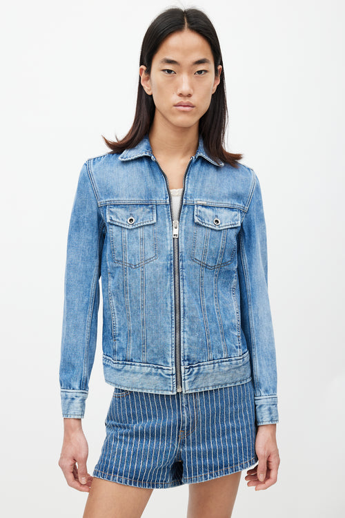 Diesel Blue Four Pocket Denim Jacket