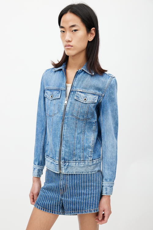 Diesel Blue Four Pocket Denim Jacket