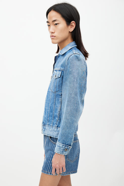 Diesel Blue Four Pocket Denim Jacket