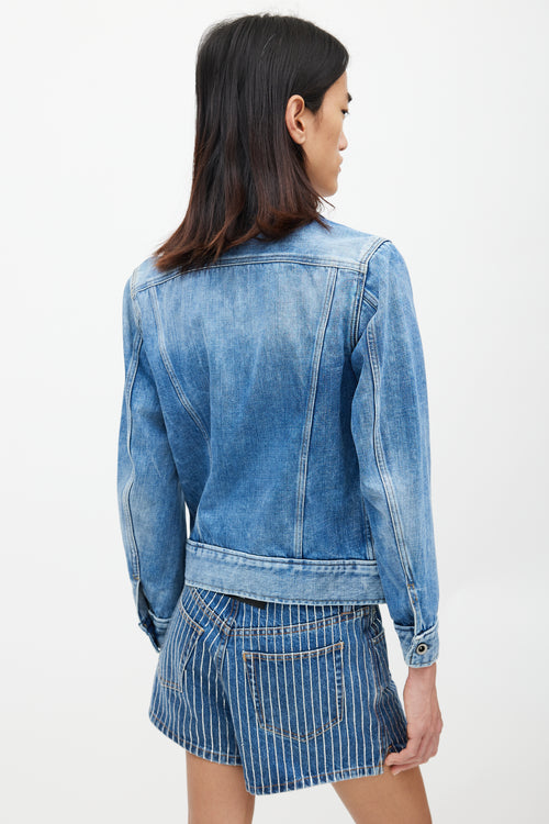 Diesel Blue Four Pocket Denim Jacket