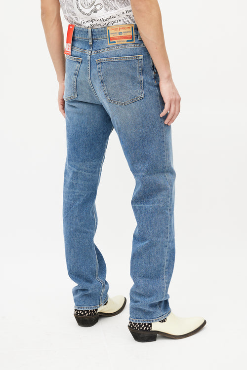 Diesel Blue 
Silver 0lici Straight Denim Jeans