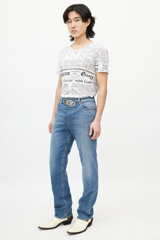 Diesel Blue 
Silver 0lici Straight Denim Jeans