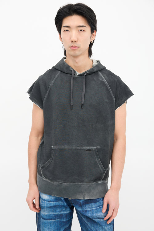 Diesel Grey Short Sleeve Hoodie