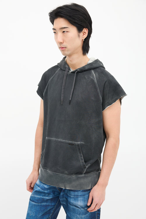 Diesel Grey Short Sleeve Hoodie