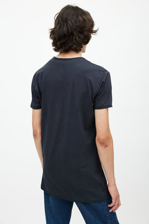 Diesel Navy 
Black Logo T-Shirt