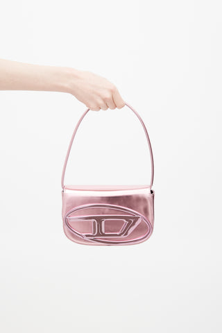 Diesel Pink 1 DR Metallic Leather Bag