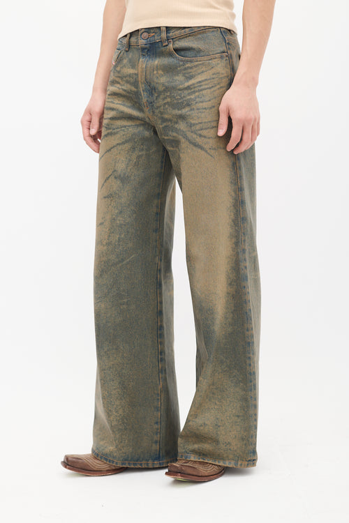 Sand Wash Wide Leg Jeans