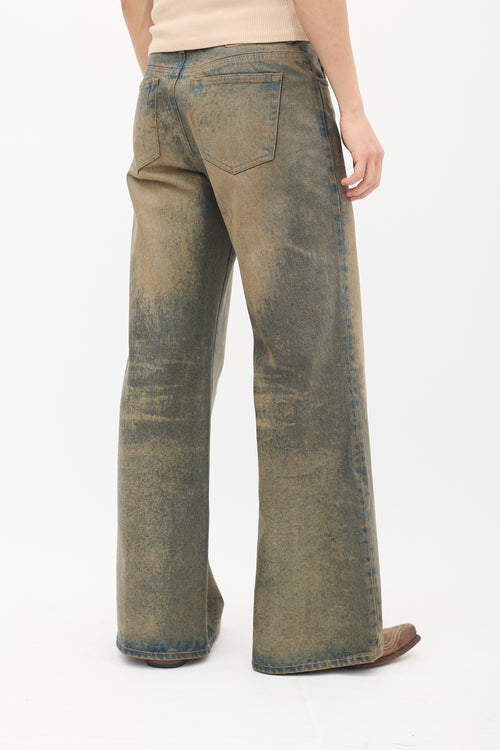 Sand Wash Wide Leg Jeans