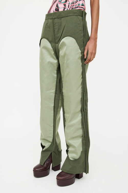 Diesel Green Layered Nylon P-Crossy Trouser