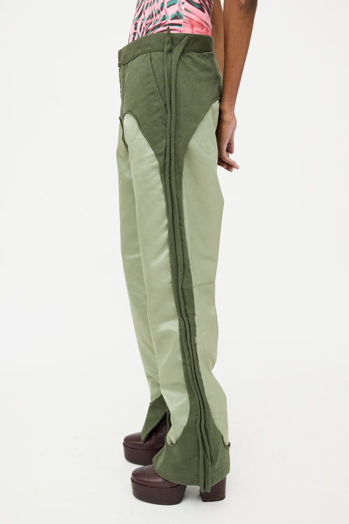 Diesel Green Layered Nylon P-Crossy Trouser