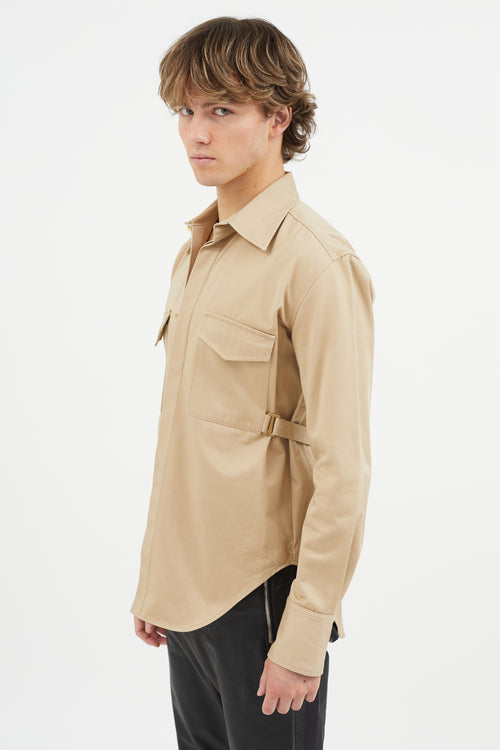 Dion Lee Beige Belted Utility Shirt