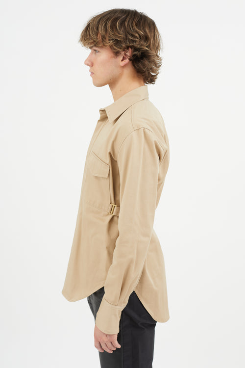 Dion Lee Beige Belted Utility Shirt