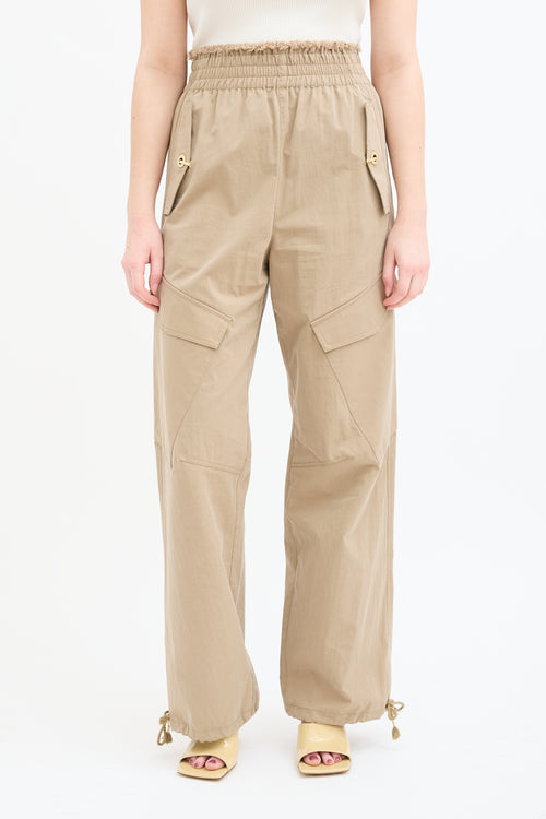 Dion Lee Beige Frayed Rope Cargo Pant