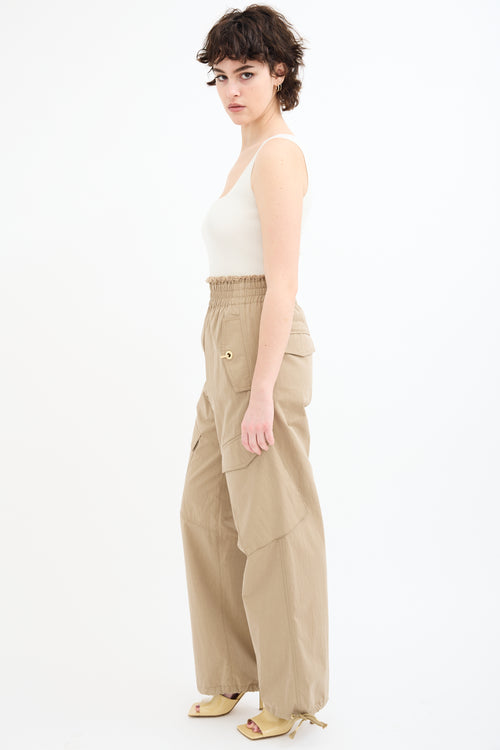 Dion Lee Beige Frayed Rope Cargo Pant