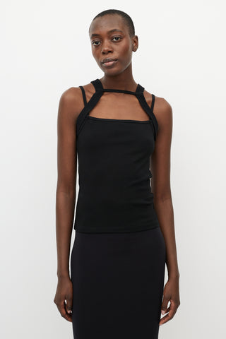 Dion Lee Black Double Strap Holster Tank Top