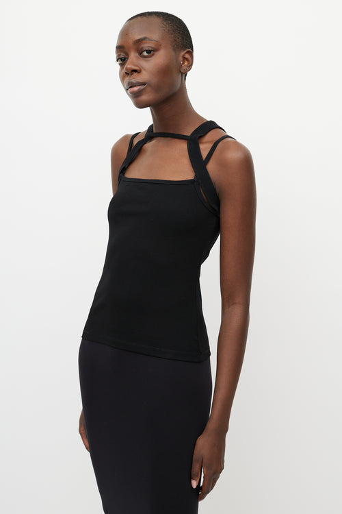 Dion Lee Black Double Strap Holster Tank Top