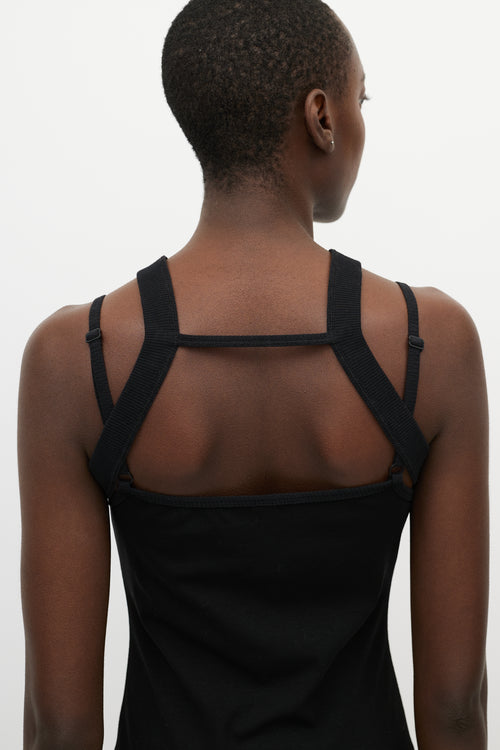 Dion Lee Black Double Strap Holster Tank Top