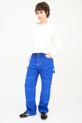 Dion Lee Blue Denim Work Pant