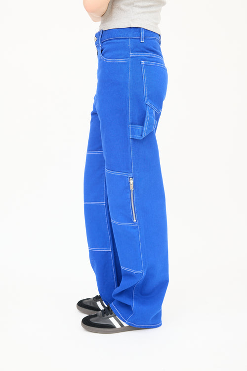 Dion Lee Blue Denim Work Pant