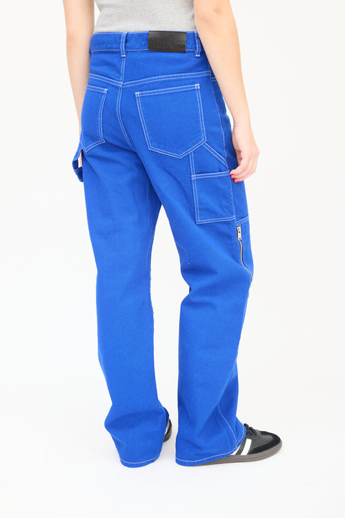 Dion Lee Blue Denim Work Pant