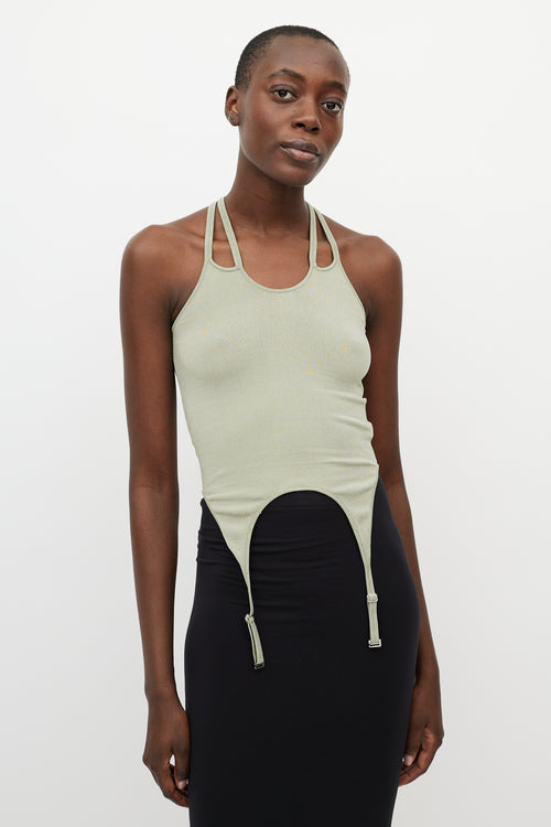 Dion Lee Green Garter Detail Tank Top