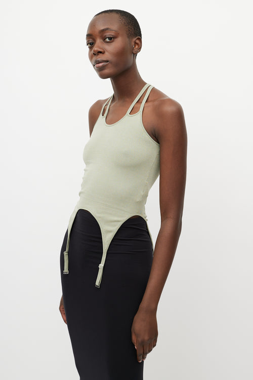 Dion Lee Green Garter Detail Tank Top