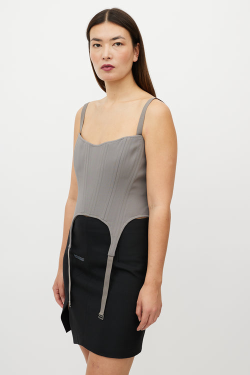 Dion Lee Grey Corset Top