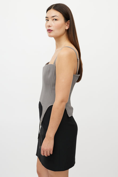 Dion Lee Grey Corset Top