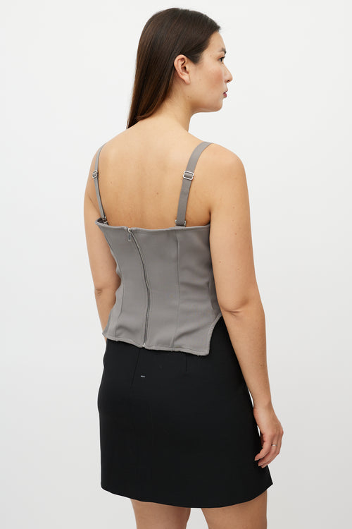 Dion Lee Grey Corset Top