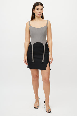 Dion Lee Grey Corset Top