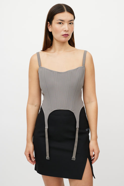 Dion Lee Grey Corset Top