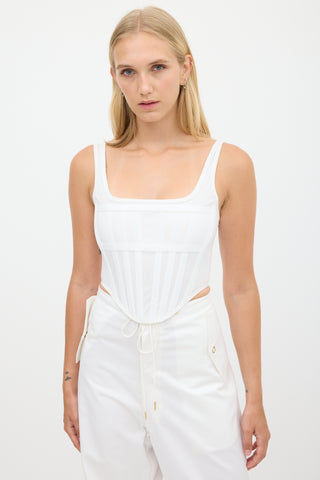 Dion Lee White Panelled Corset Top