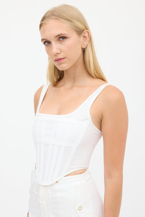 Dion Lee White Panelled Corset Top