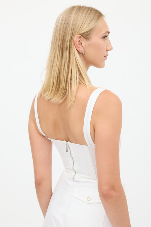 Dion Lee White Panelled Corset Top