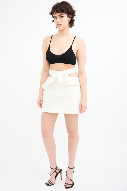 Dion Lee White Y-Front Mini Skirt