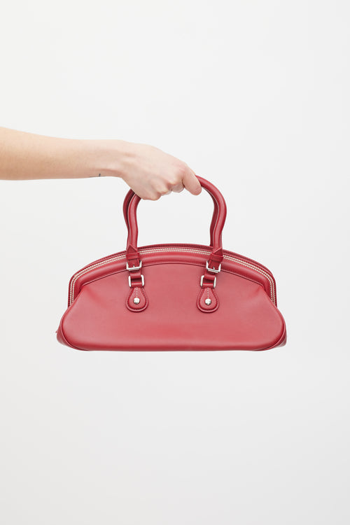 Dior 2005 Red Leather Dectective Bag