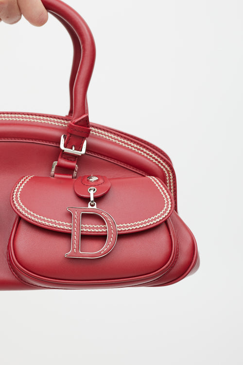 Dior 2005 Red Leather Dectective Bag