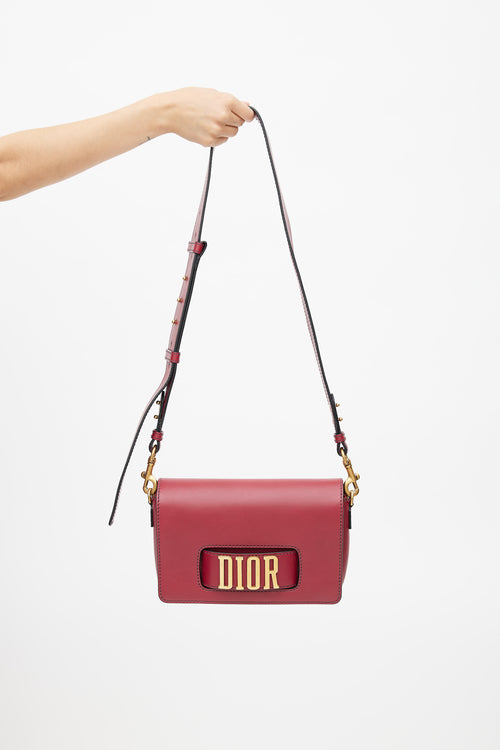 Dior 2017 Red Dio(r)evolution Flap Crossbody Bag