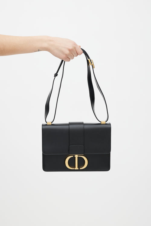 Dior 2019 Black Leather Small 30 Montaigne Shoulder Bag