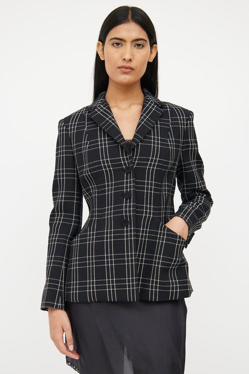 Dior Black 
White 30 Montaigne Bar Jacket