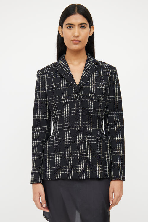 Dior Black 
White 30 Montaigne Bar Jacket