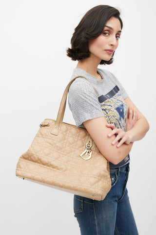 Dior Beige 
Gold Panarea Canage Quilted Tote