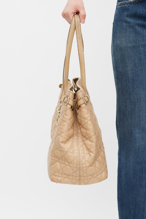 Dior Beige 
Gold Panarea Canage Quilted Tote