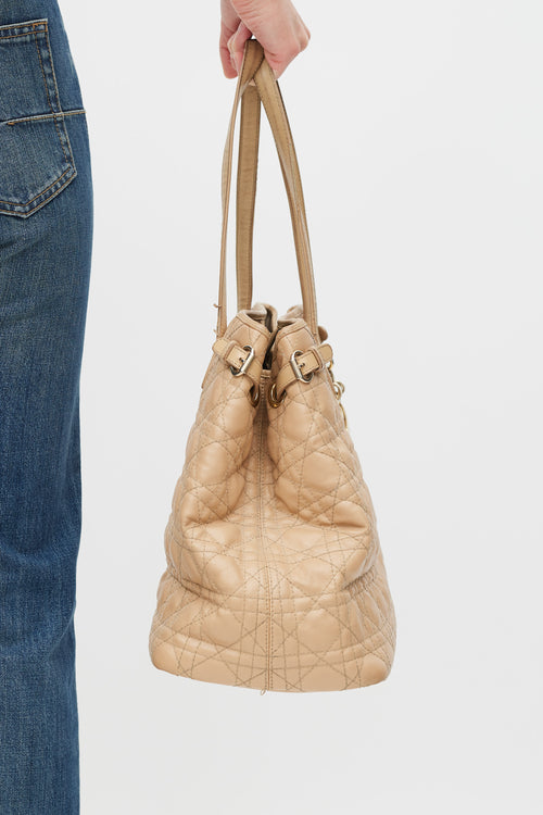 Dior Beige 
Gold Panarea Canage Quilted Tote