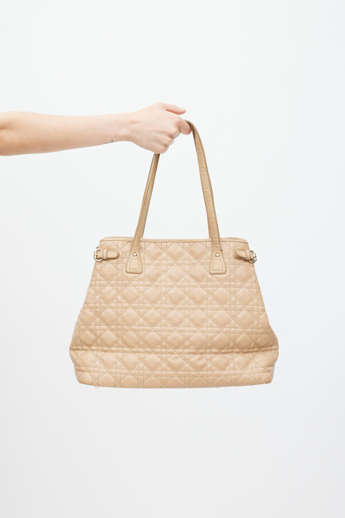 Dior Beige 
Gold Panarea Canage Quilted Tote