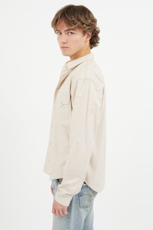 Dior Beige Waxed Western Shirt